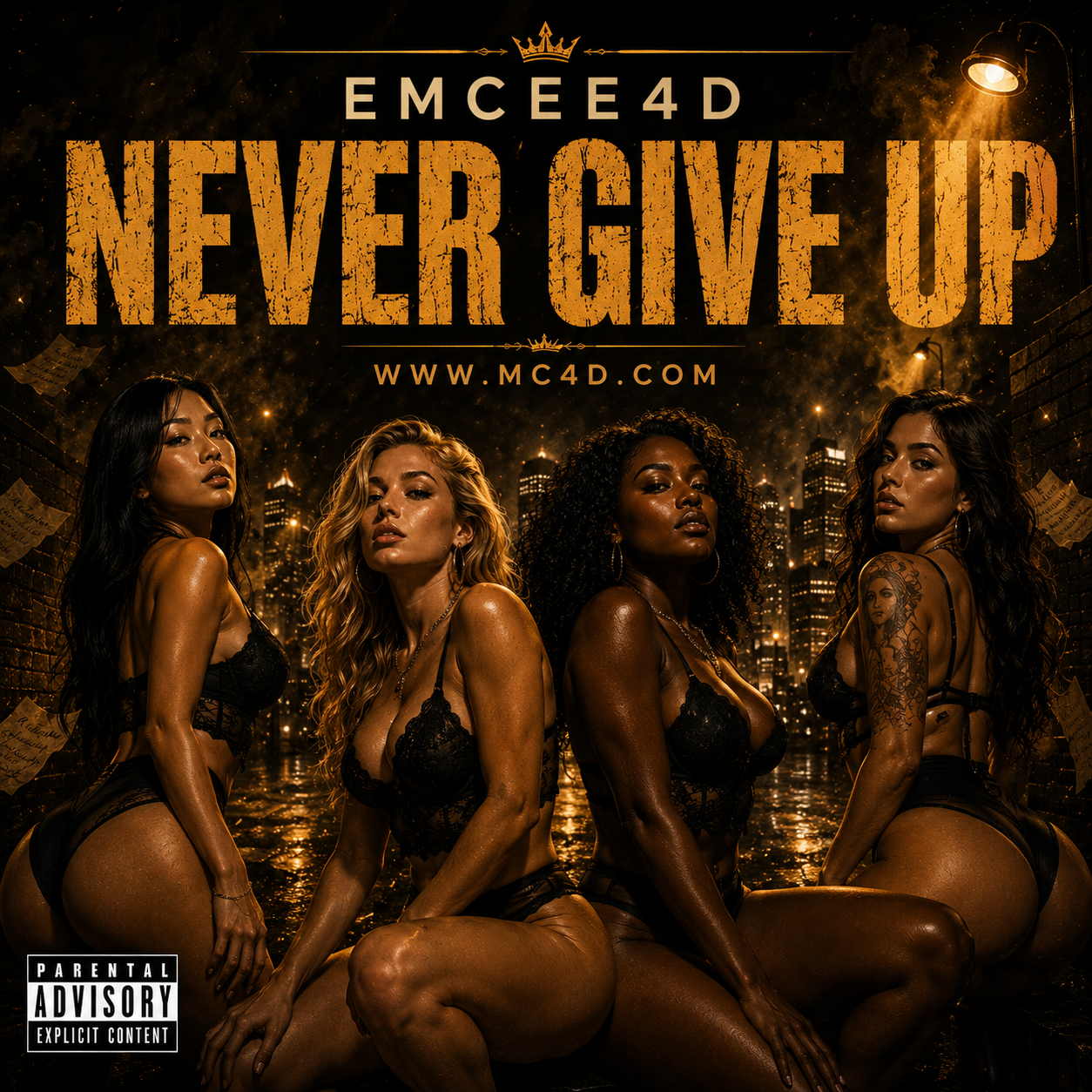EMCEE4D cover artwork for Never Give Up