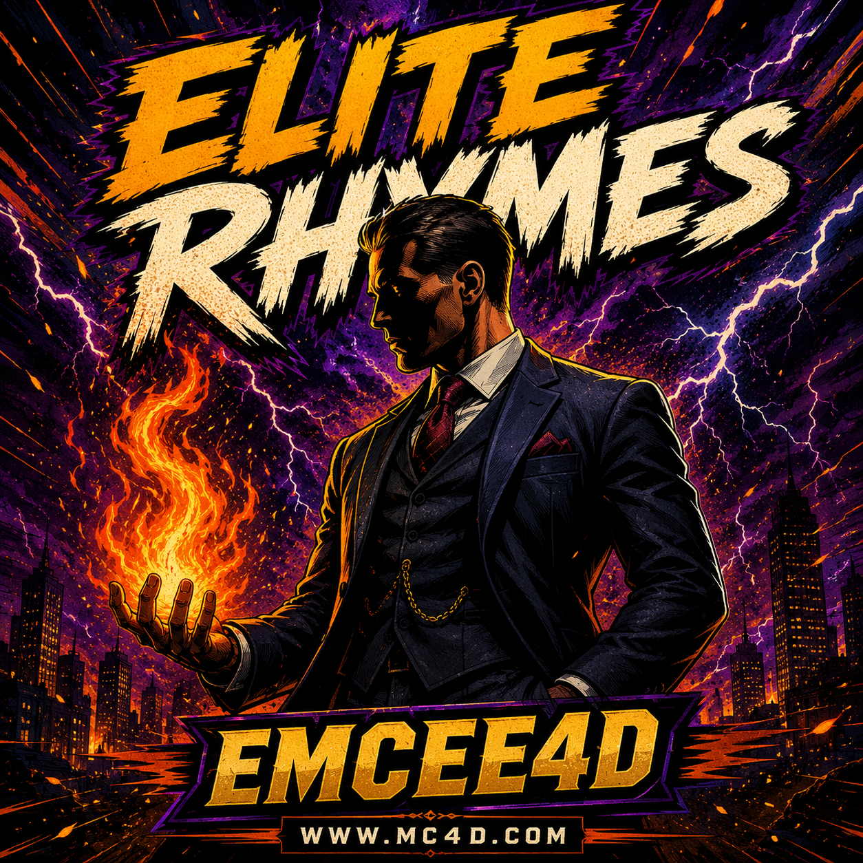 EMCEE4D cover artwork for Elite Rhymes