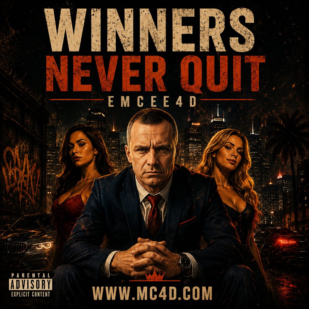 EMCEE4D cover artwork for Winners Never Quit