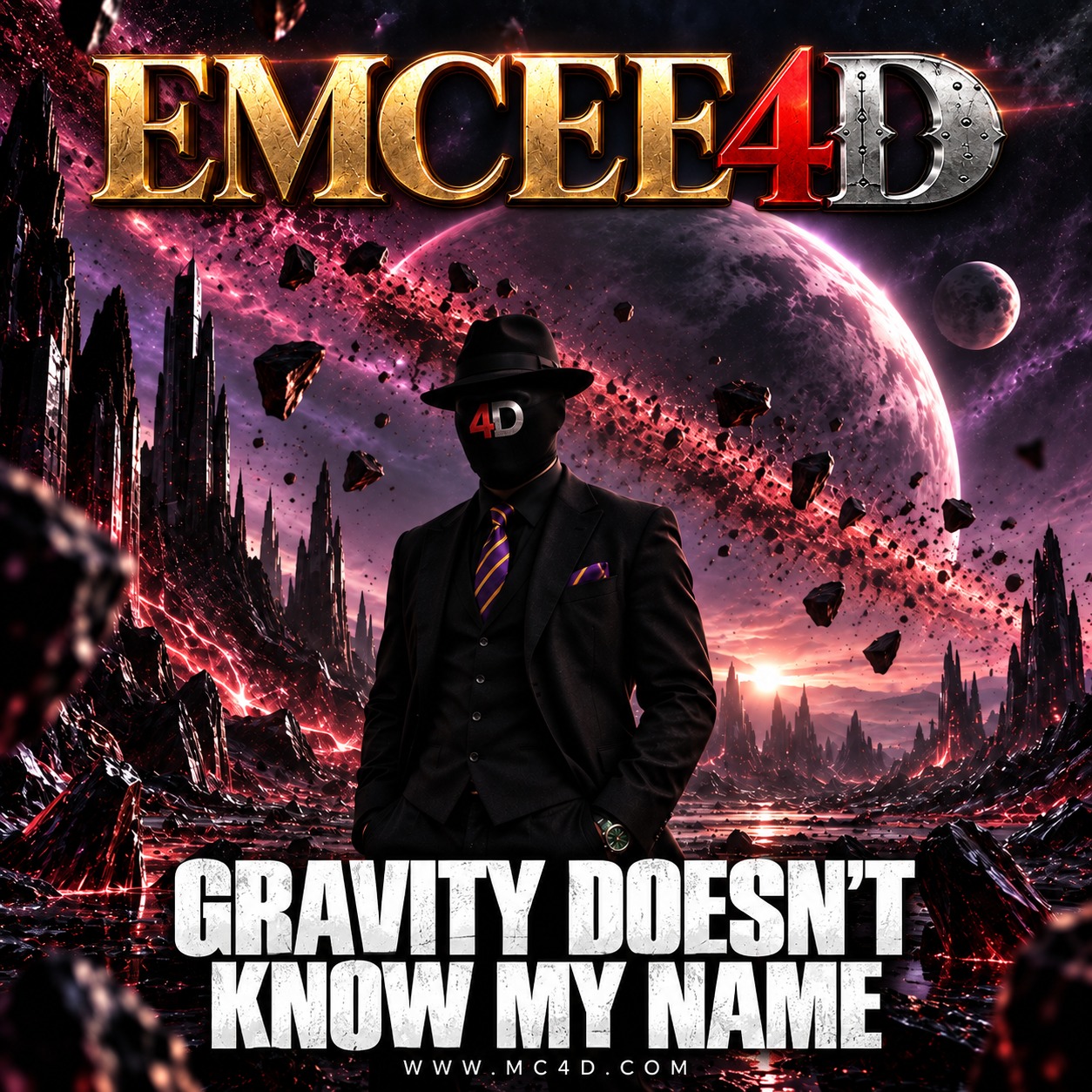 EMCEE4D album cover artwork for Gravity Doesn't Know My Name